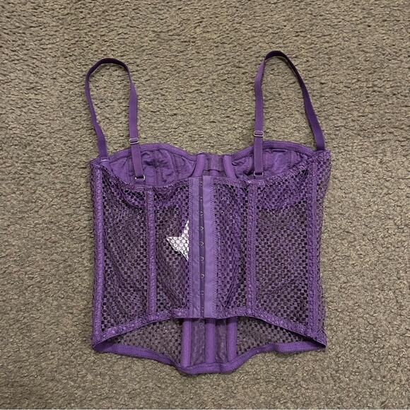 Urban Outfitters Out From Under Purple Mesh Corset - Picture 3 of 4